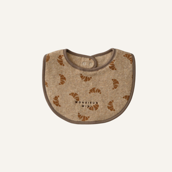 Terry Bib - Brown croissant