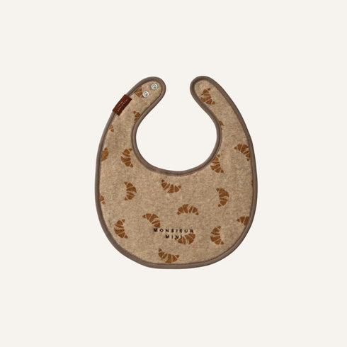 Terry Bib - Brown croissant