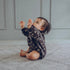 Croissant Sweat Romper - Charcoal