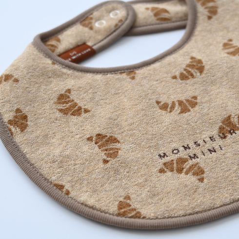 Terry Bib - Brown croissant