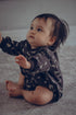 Croissant Sweat Romper - Charcoal