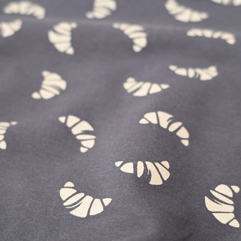 Croissant Sweat Romper - Charcoal