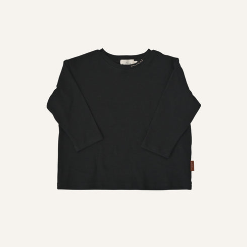 Rib Long Sleeve Tee - Black