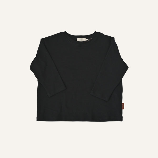 Rib Long Sleeve Tee - Black