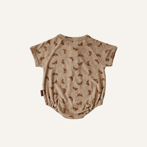 Croissant terry romper - Brown