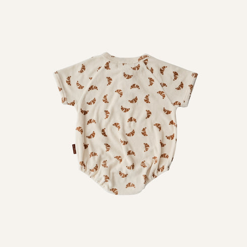 Croissant terry romper - Cream