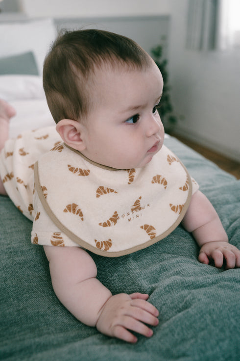 Croissant terry romper - Cream