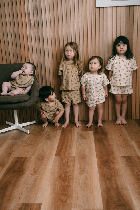 Croissant terry romper - Brown