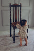 Croissant Sweat Romper - Beige