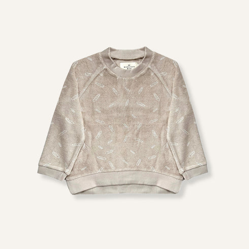 Terry sweatshirt baguette beige