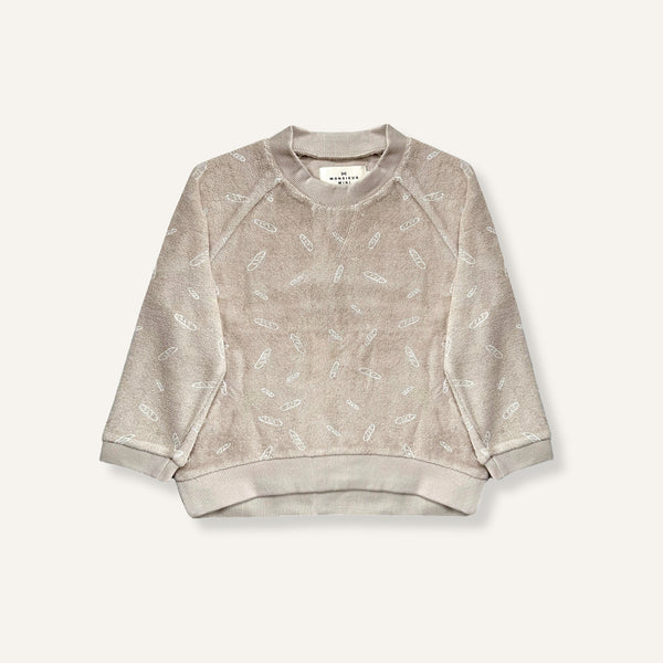 Terry sweatshirt baguette beige