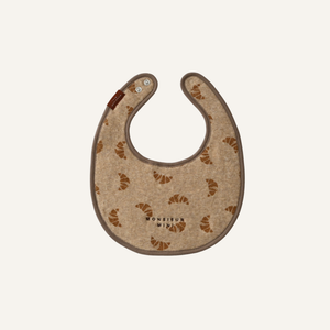 Terry Bib - Brown croissant