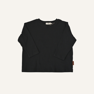 Rib Long Sleeve Tee - Black