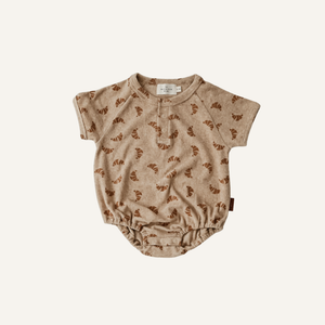Croissant terry romper - Brown