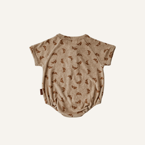 Croissant terry romper - Brown