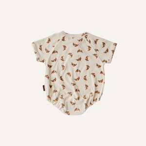 Croissant terry romper - Cream