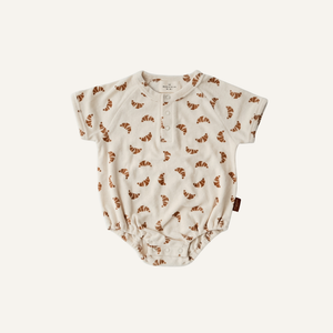 Croissant terry romper - Cream