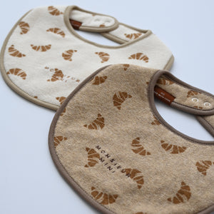 Terry Bib - Brown croissant