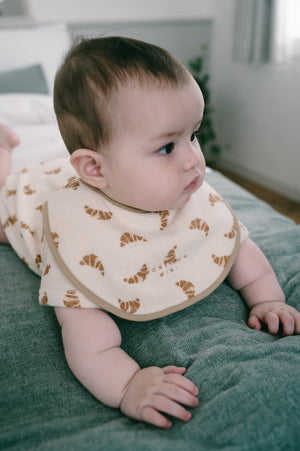 Croissant terry romper - Cream
