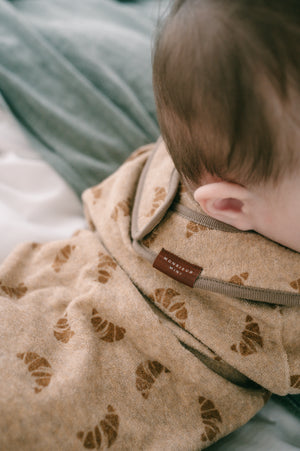 Croissant terry romper - Brown