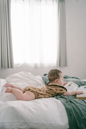 Croissant terry romper - Brown