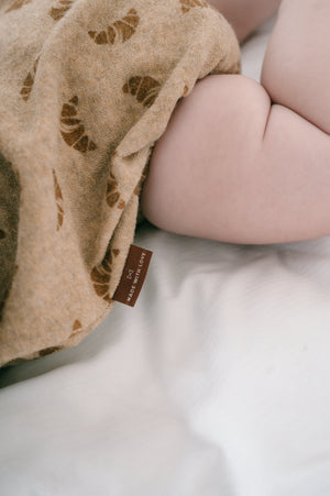 Croissant terry romper - Brown