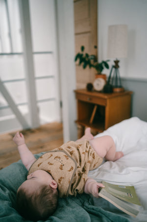 Croissant terry romper - Brown