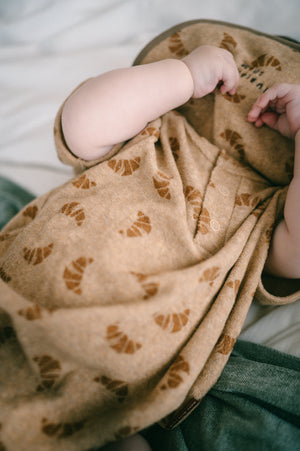 Croissant terry romper - Brown