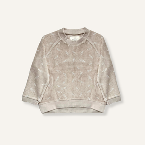 Terry sweatshirt baguette beige